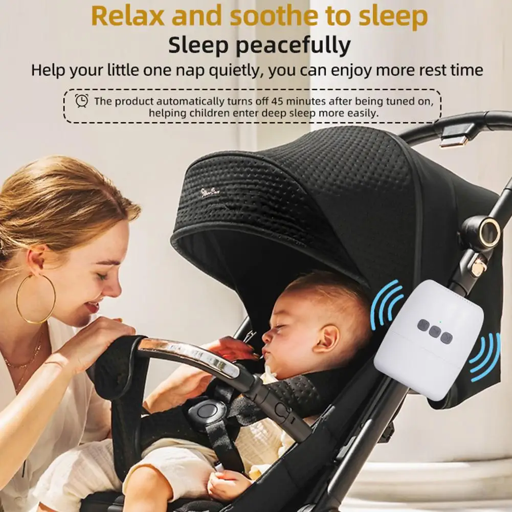 Portable Baby Stroller Rocker Accessories Automatic Infant Swing Sleep Soother with White Noise Baby Shaker Sleep Aid Device