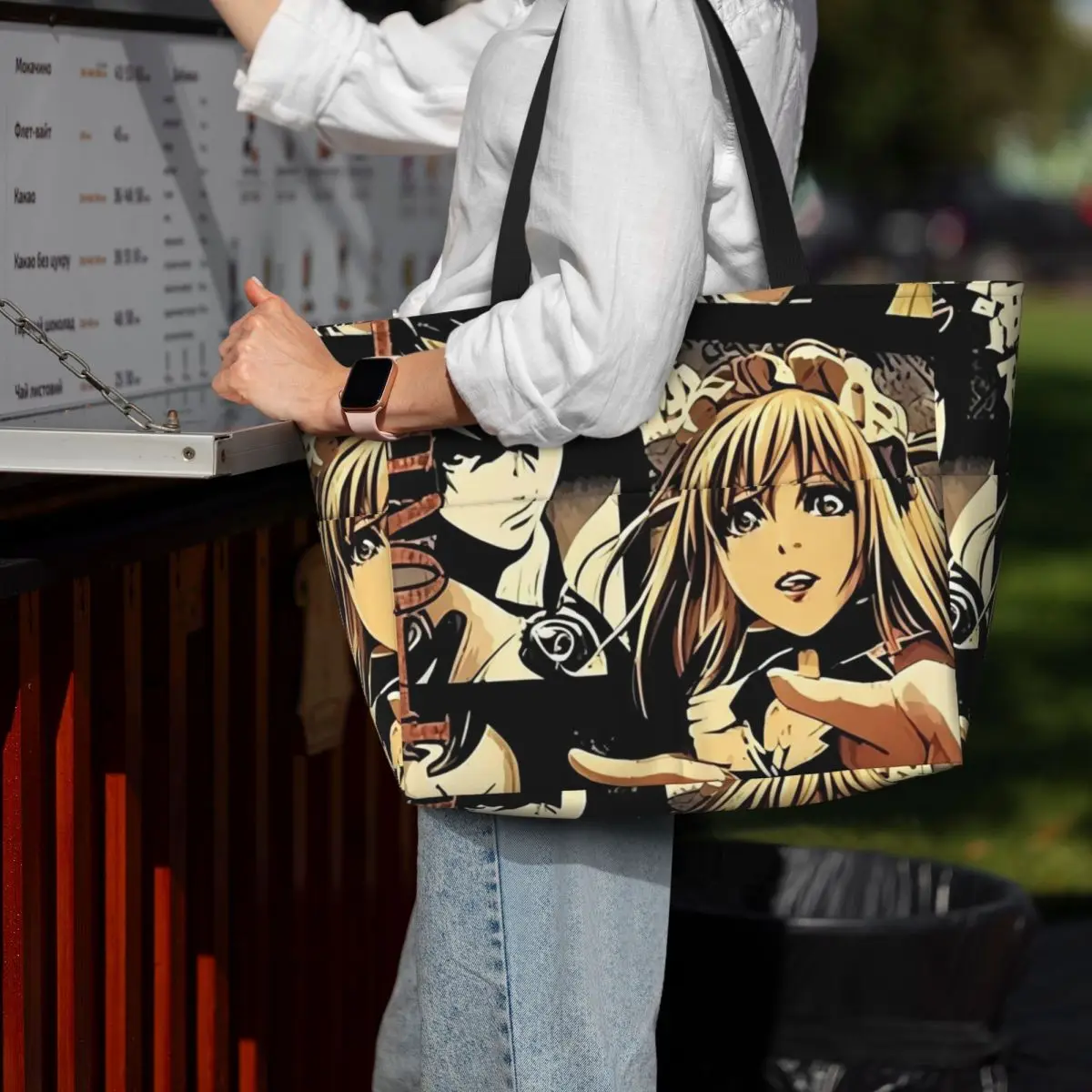 Classic Death Note Anime Beach Tote Bag Sport Gym Yoga Duffle Large Tote Bag Women Travel Bag Fitness bag