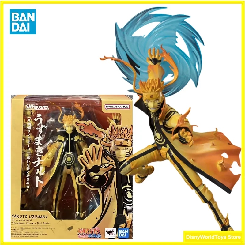 

100% Original Bandai Naruto S.H.Figuarts Shf Uzumaki Naruto Kurama Courageous Strength That Binds In Stock Anime Action Model