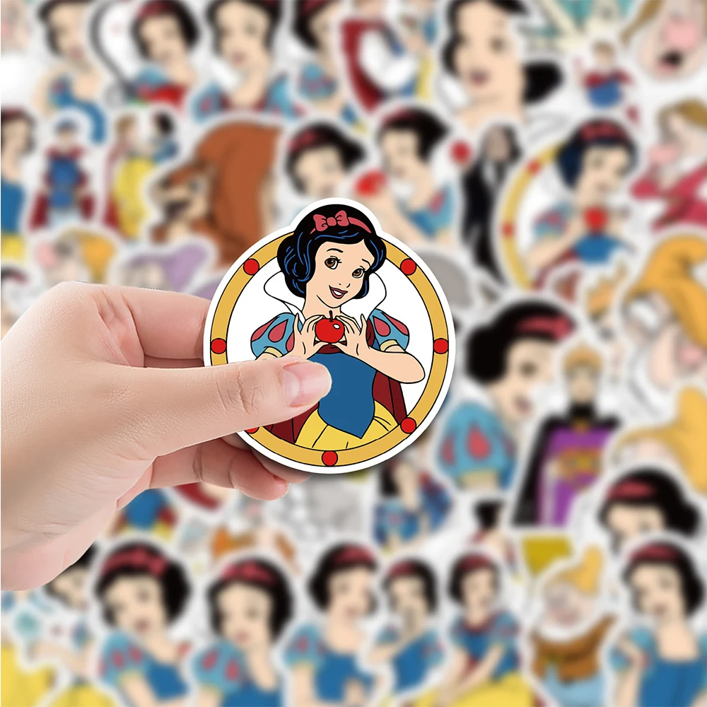 10/30/50pcs Disney Anime Snow White and the Seven Dwarfs Stickers for Kids Cartoon Decals Laptop Scrapbooking Decoration Sticker