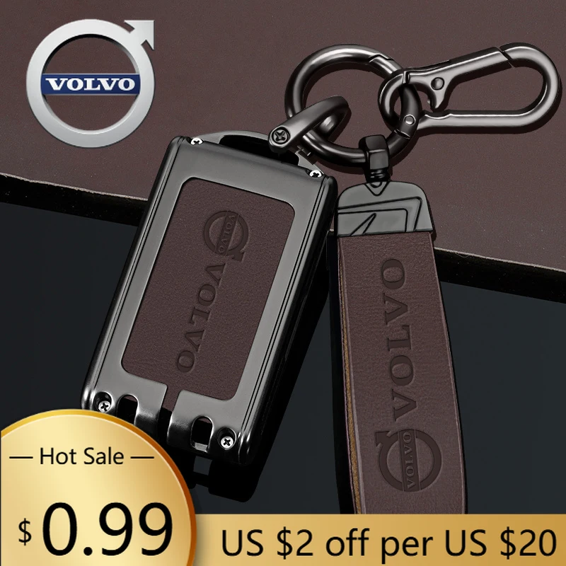 

Колпаки-концентраторы для Volvo XC40 XC60 S90 XC90 V90 T5 T6 T8 Polestar 1 2 C30 2019 2020 Кожаный чехол для автомобильных ключей Чехол-брелок для ключей Acce