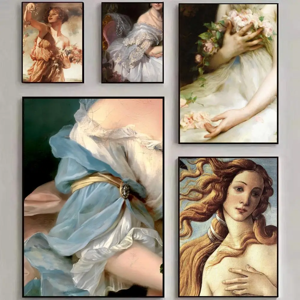 Renaissance Art Painting Poster HD art sticky wall waterproof home living room bedroom bar aesthetic decoration