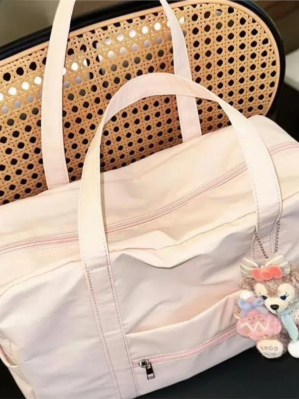 

Портативная розовая сумка-тоут большой вместимости для путешествий, спортивная сумка для фитнеса, для коротких поездок, из ABS/PC материала, для спорта и активного отдыха