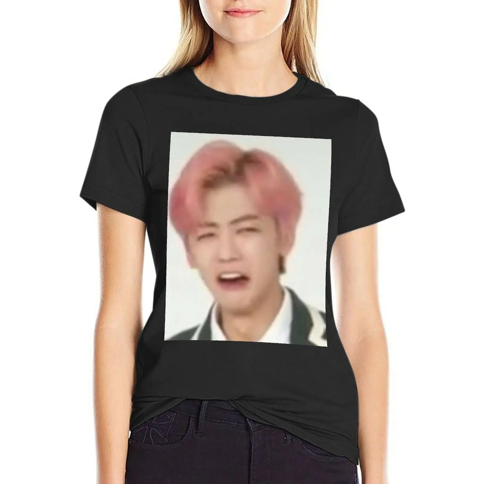 Jaemin Disgusted meme T-Shirt summer clothes plus size tops cotton t shirts Women