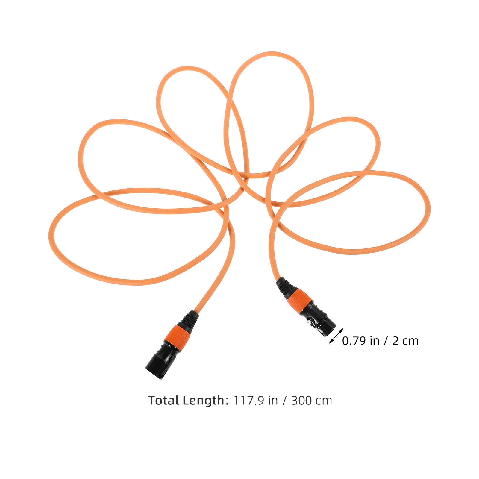 

2pcs Xlr Microphone Male To Female Balanced Audio Stable Sound Transmission Durable Patch Cord For Mixers Speakers Studios