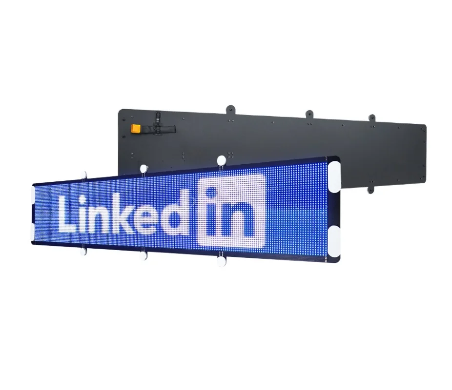 P4 Display Vehicle Mounted Restaurant High Quality Wifi APP Control Taxi Car Rear Window Led Advertising Billboard Screen