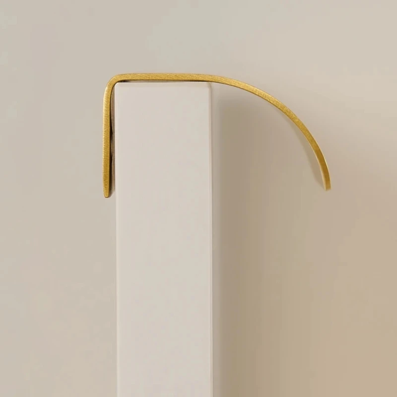 Gaveta Shell Móveis Armário Alça Curva Pobre Latão Puxador de Borda Curta