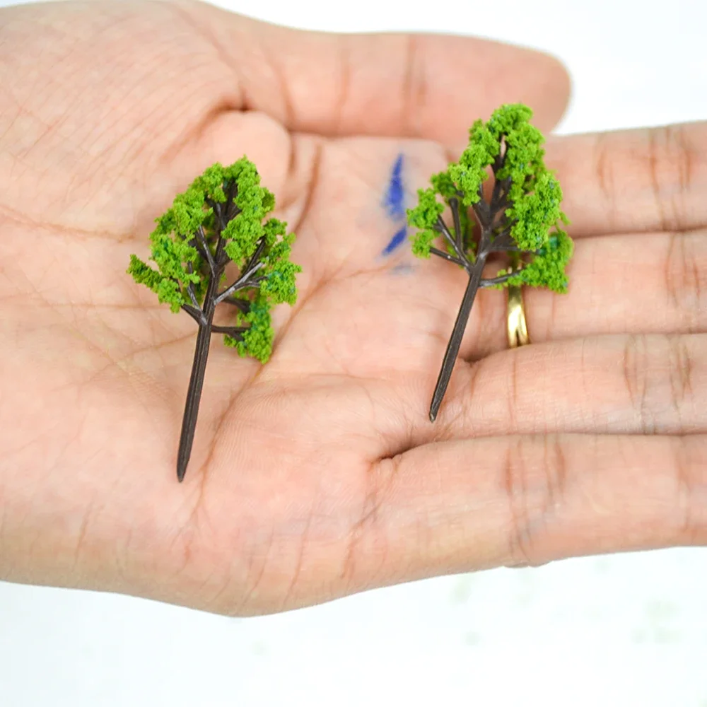 30 szt. Miniaturowe drzewka 3-4 cm Model Sztuczne rośliny z tworzywa sztucznego Układ kolejowy Architektura Budownictwo Dekoracja ogrodowa do dioramy