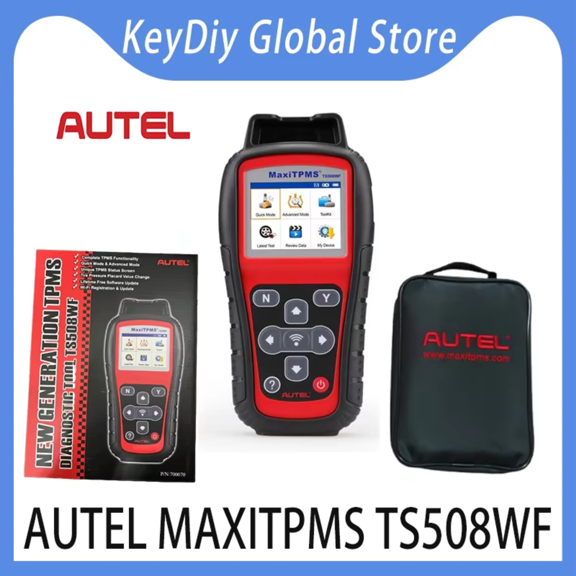 Autel MaxiTPMS TS508WF TPMS Diagnostic Service Tool Tire Repair Pressure Monitor Program Activate Conduct TPMS MX Sensor Relearn