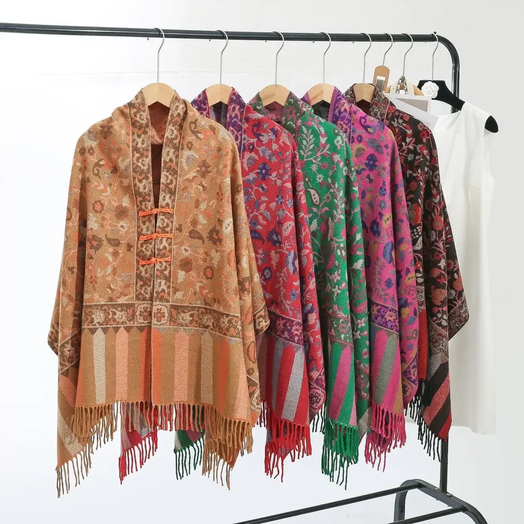 

All-match Women Shawls And Wraps Ladies Pashmina Sweaters Cardigan Scarf Stoles Warm Feminino Ponchos Capes Thick Travel Blanket