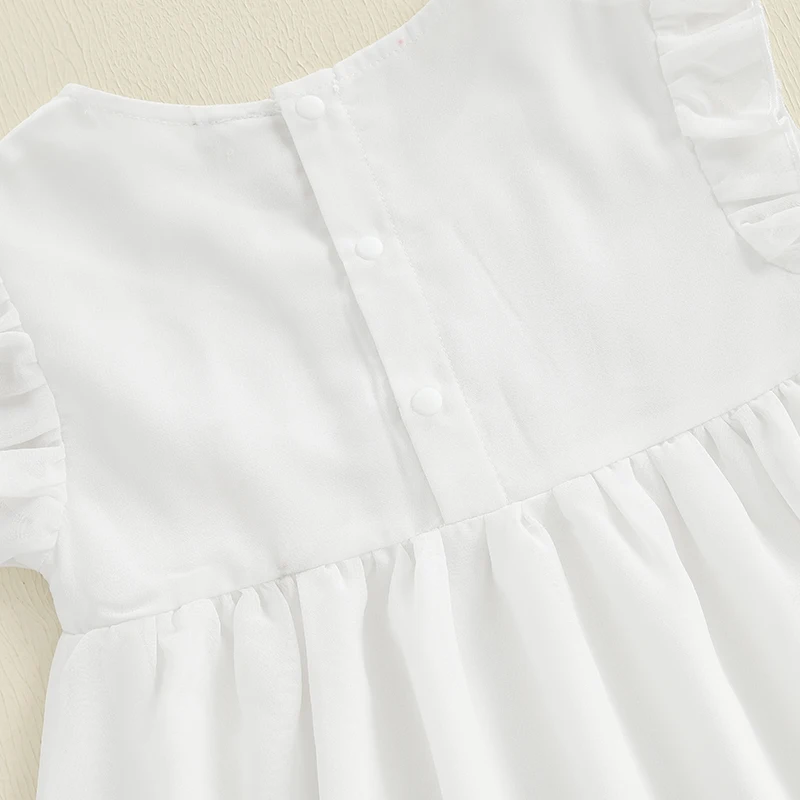 愛らしい女の赤ちゃん花柄ノースリーブフリルドレス夏のビーチウェディングパーティーカジュアル衣装かわいいドレスウェア