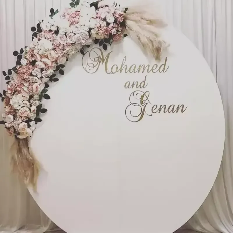 White Round PVC Welcome Sign Board for Wedding Party Decoration New Arrival Door Greeting Plaque Home Entrance Decor Item New