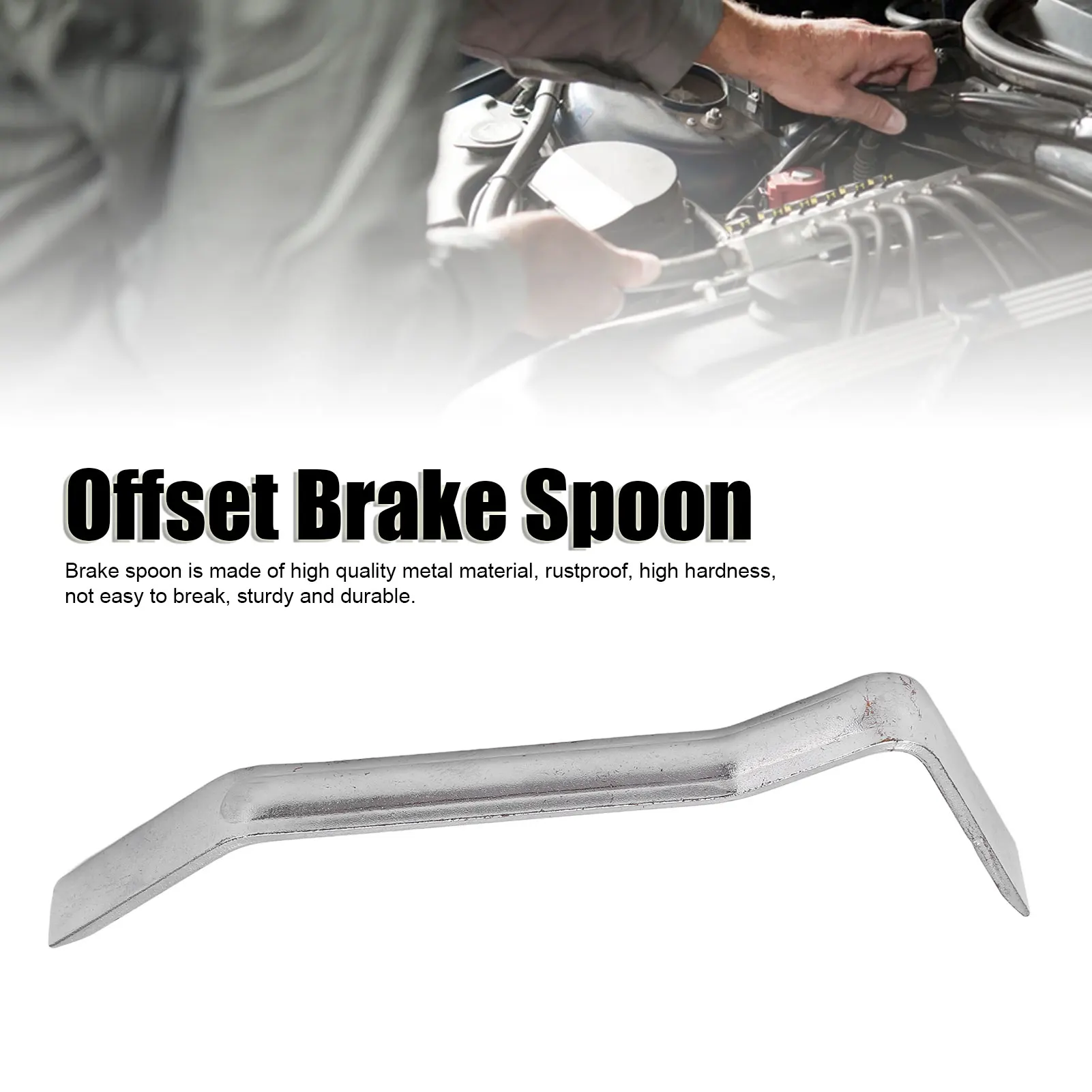 Brake Spoon Metal Offset Brake Spoon Professional Brake Adjusting Tool Auto Repair Tool Universal for Car Brake Spoon