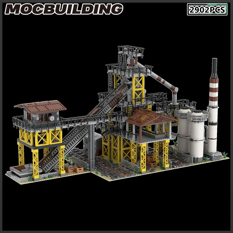 

MOC Street View Series Blast Furnace City Architecture Scene Model Building Blocks DIY Assembly Bricks Creative Toys Xmas Gifts