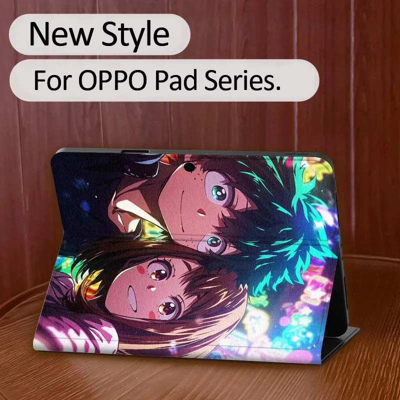 My Hero Academia Art Popular لـ OPPO Pad 2 3 4 Neo Air SE X Pro 10.36 11 11.4 11.61 12.1 13.2 بوصة 2025 حافظة كمبيوتر لوحي قابلة للطي
