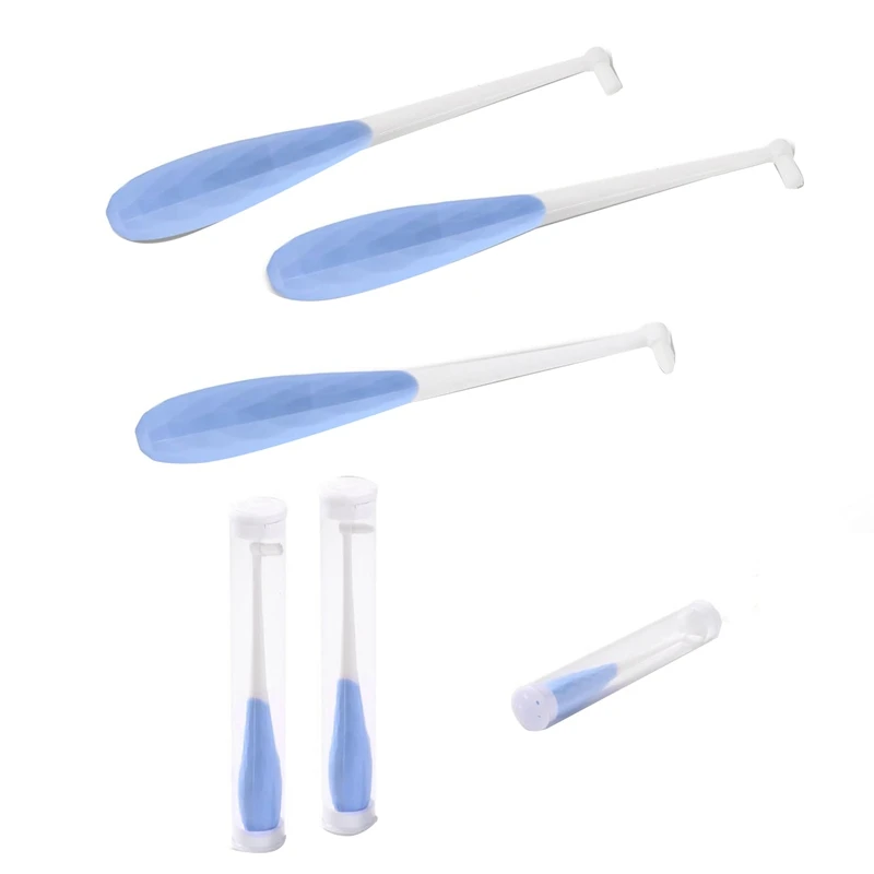 4 PCS Cat Toothbrush,Puppy Tooth Brushing Kit Cat Tooth Brushing Kit Blue For Cat  Care,Mini Head