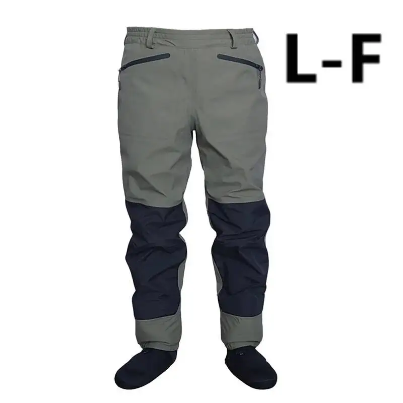 3-lagige, atmungsaktive, wasserdichte Wathose zum Fliegenfischen an der Taille, Strumpffüße, hohe Hose, Wathose, langlebige Entenjagd-Wathose
