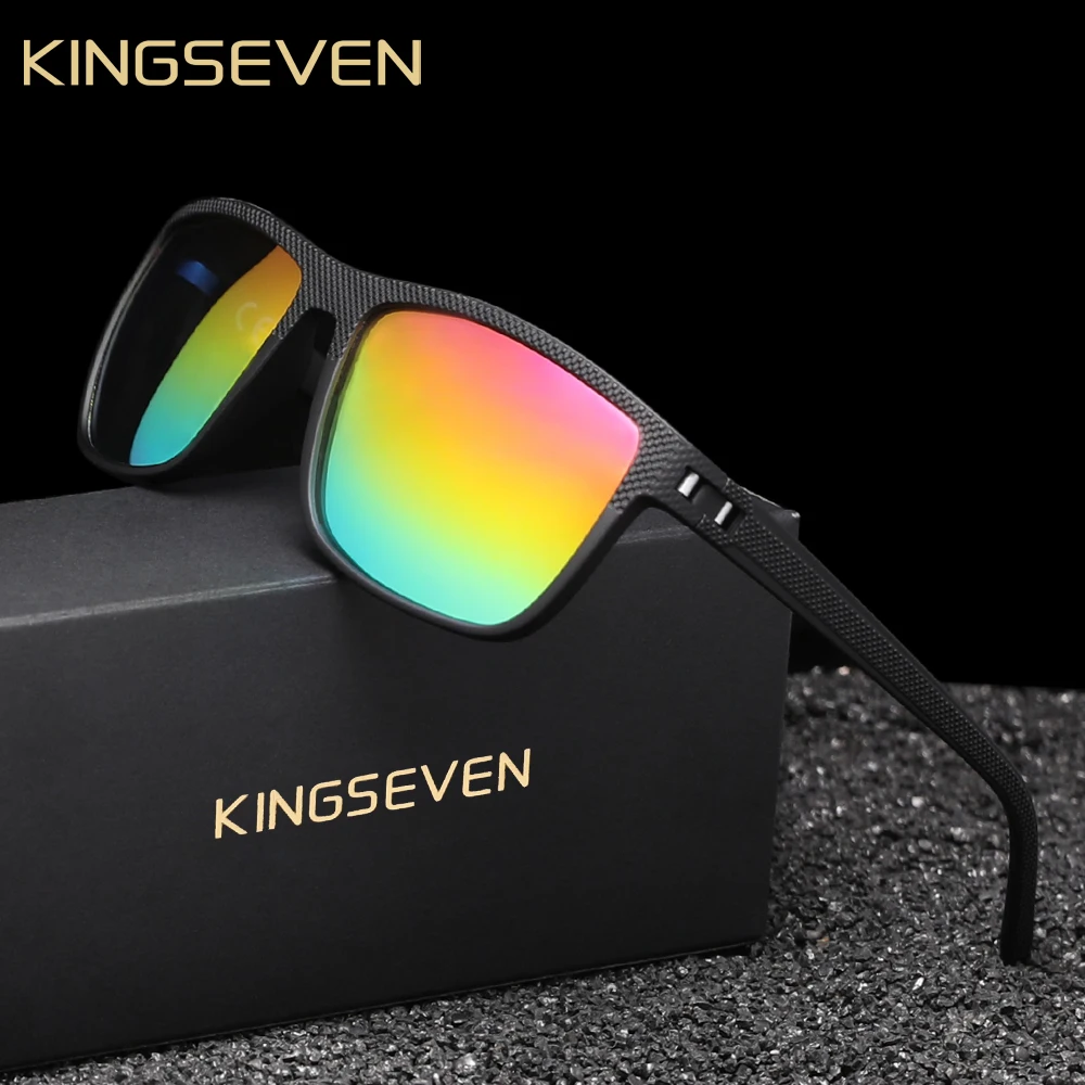 KINGSEVEN Brand New Sunglasses Men Women Ultralight Polarized UV400 Glasses Fashion Rainbow Trendy Driving Vacation Eyewear