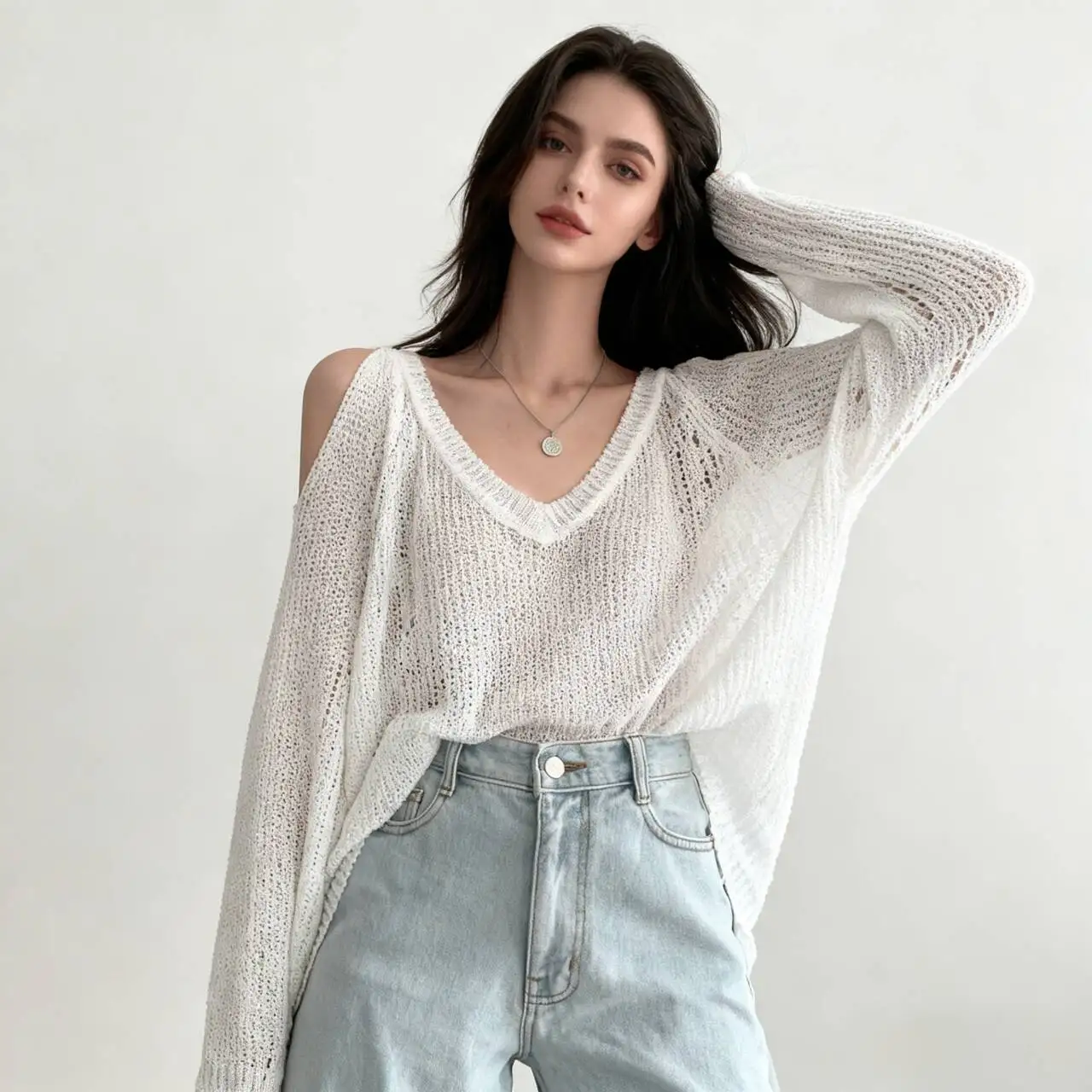 البلوزات لاعبا البلوفرات النسائية الكورية نمط السيدات معرض جزيرة تصميم ليوبارد في الهواء الطلق بلايز الشارع الشهير الأداء BF