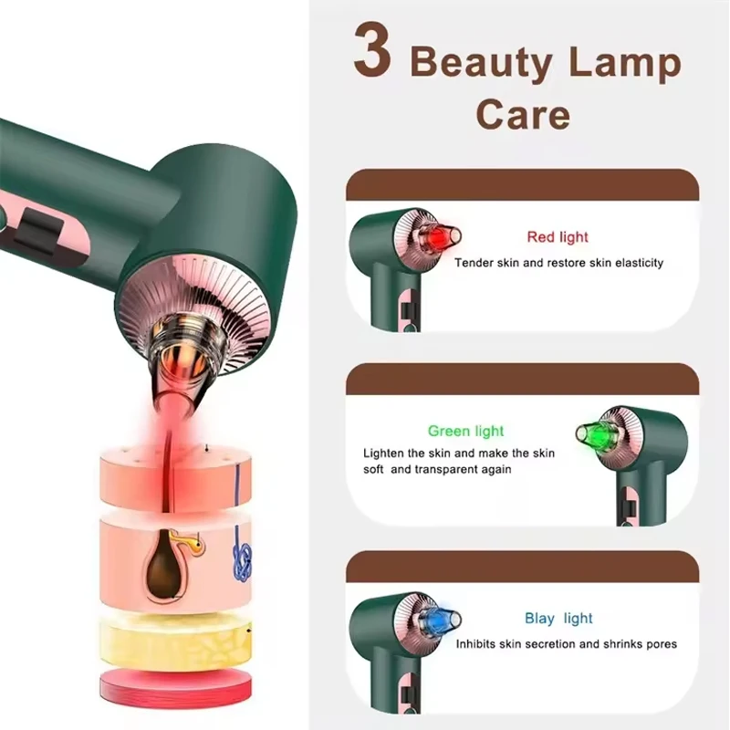 Nuovo strumento per la rimozione dei punti neri per la pulizia dei punti neri sottovuoto con schermo di visualizzazione Funzione visiva di riscaldamento opzionale