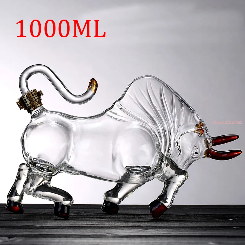 Cow Shaped Style Home Bar Whiskey Decanter for Liquor Bourbon Wine Bottle 250ML-1000ML Bars Barrel