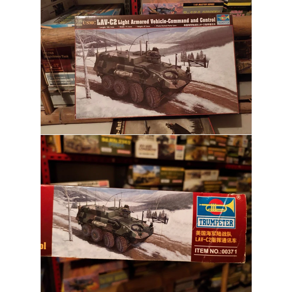 

Trumpeter 00371 1:35 Scale USMC LAVC2 LAV-C2 Light Armored Command Vehicle Plastic Assembly Model Kit Military Gift Building Toy