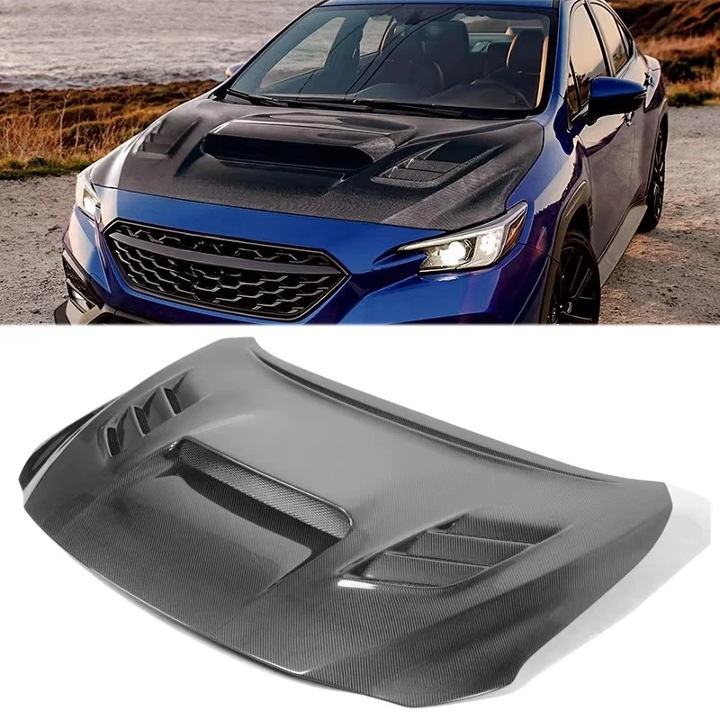 Carbon Fiber Car Hood Bonnet Cover for  Impreza Wrx 2023-2024 Vs Style Carbon Fiber Front Engine Hood