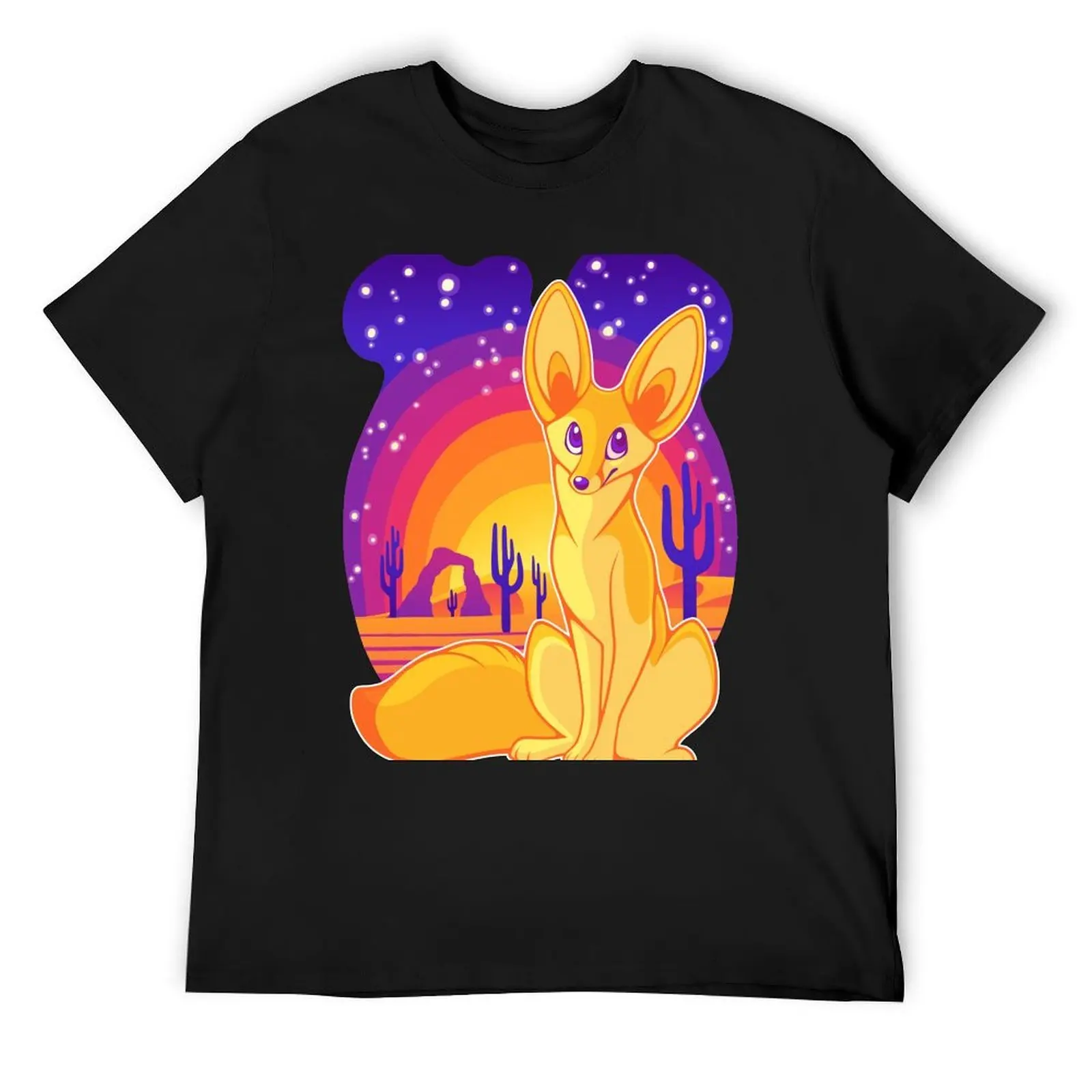 

Fennec Fox Desert Sunset T-Shirt anime shirt graphic t shirt vintage boys whites anime shirts men
