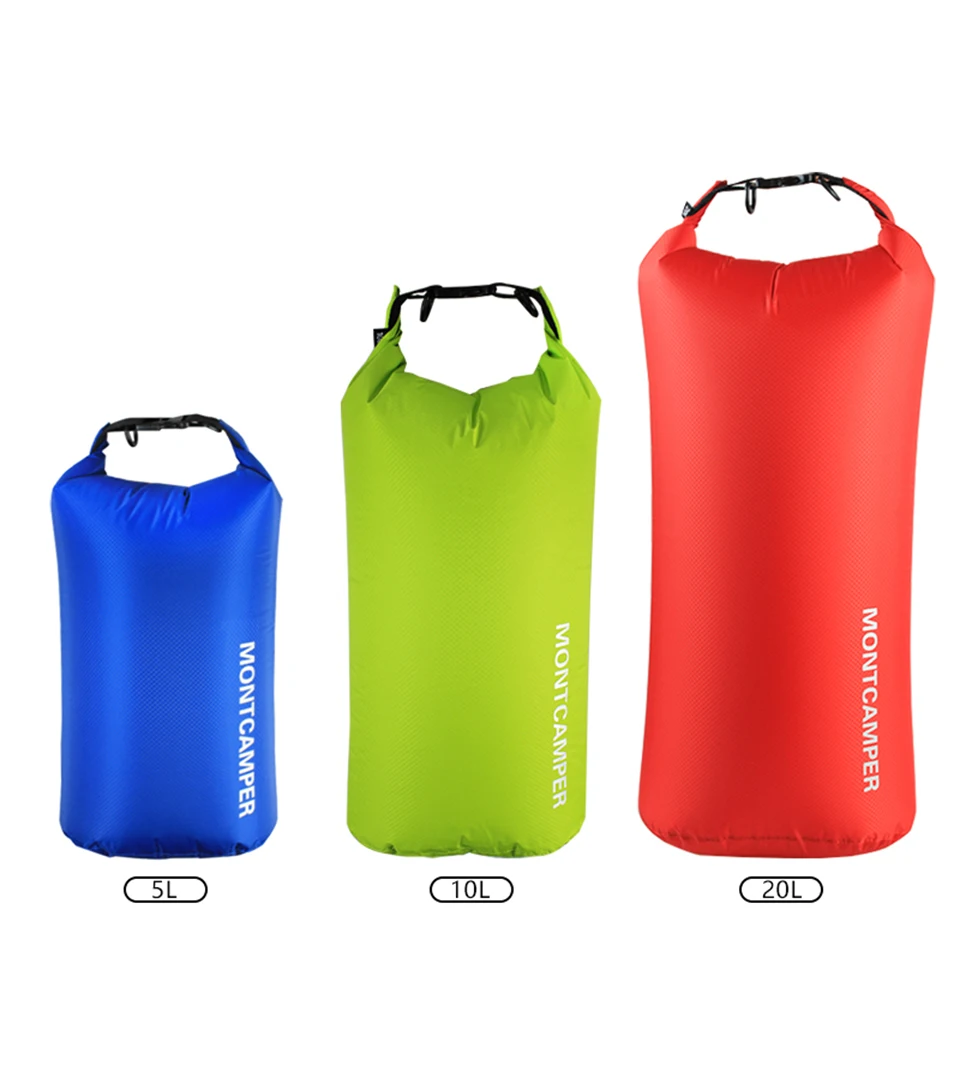Ultraleichter Trockensack 3/5/10/20/35L Driften Schwimmen Leichte Trockenaufbewahrungstasche Wasserdichte Rafting Kajakfahren Outdoor-Sporttasche – Detail 10