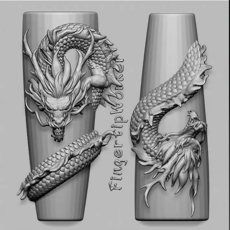 Neue Dominant Dragon King Nagelkunst-Form 3D Silikon Professionelles Nagelstudio-Dekorationswerkzeug für Nageldesign – Detail 7