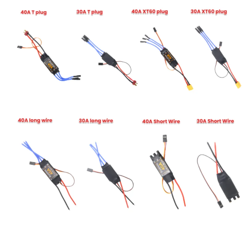 Outstanding Quality Brand New30A/40A BrushlessESC Universal Version 2-4S 5V/3A UBEC One-Key Calibration for RC Airplane Car Boat