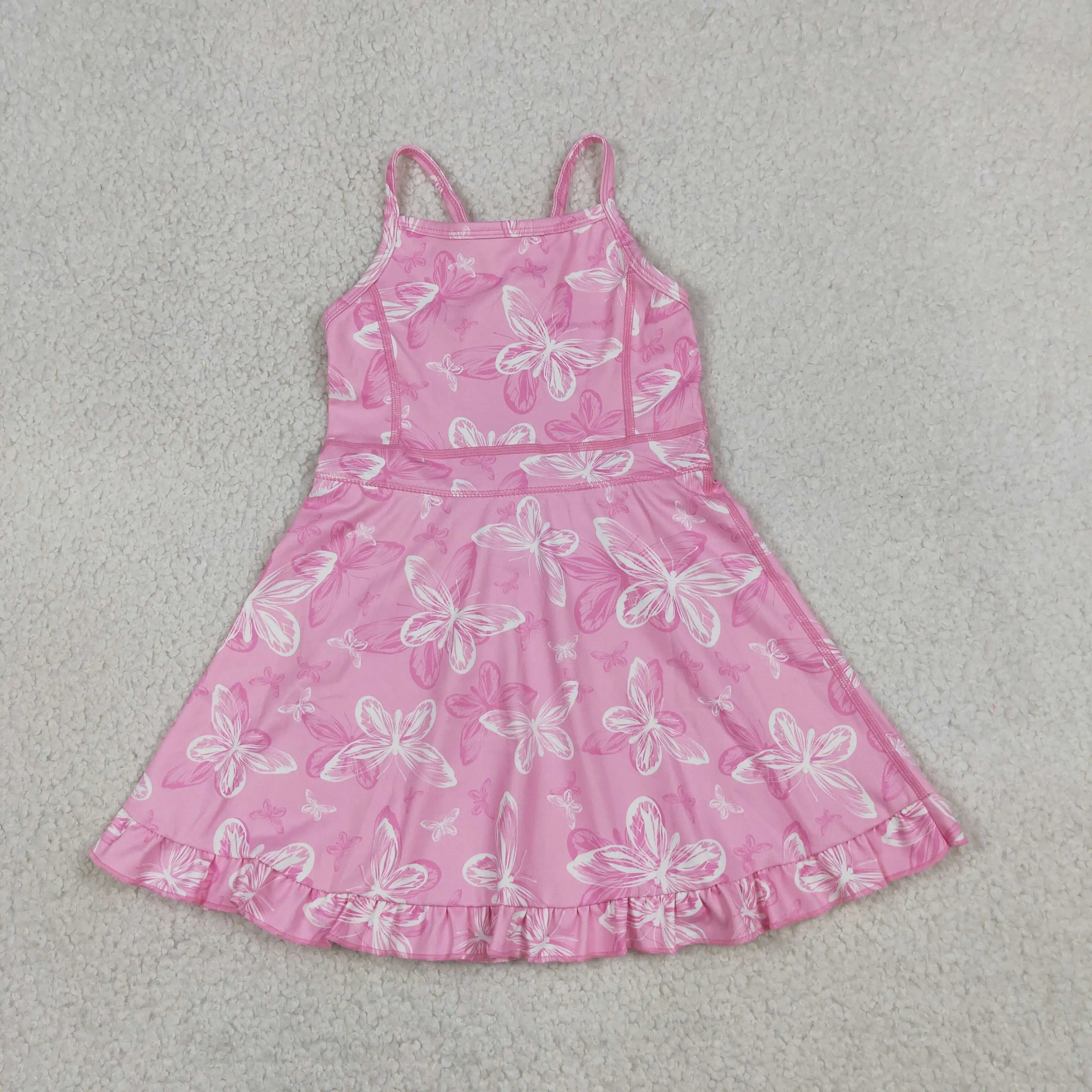 Baby Yoga Clothing - 卸売幼児キッズスカートショーツ幼児用スコートヨガノースリーブバタフライドレスサマードレスベビーガールアクティブウェア