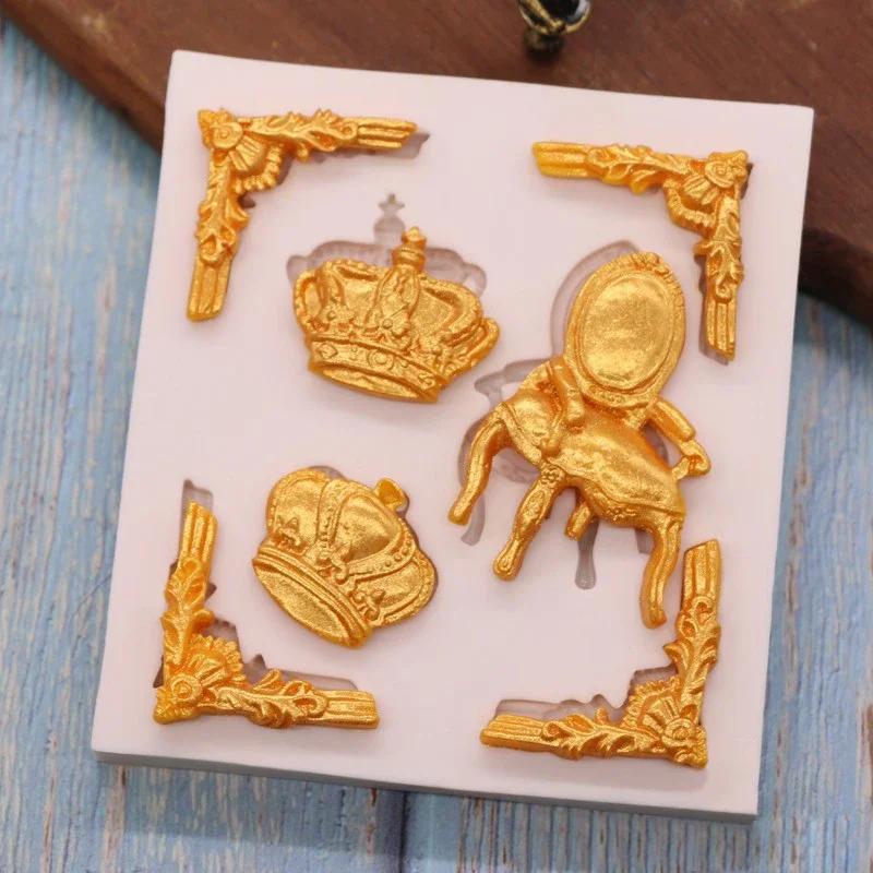 VERIDIAN European Fondant Silicone Mold Cake Edge Embossed Baroque Pattern Cake Mold Baking Accessories Cake Decoration