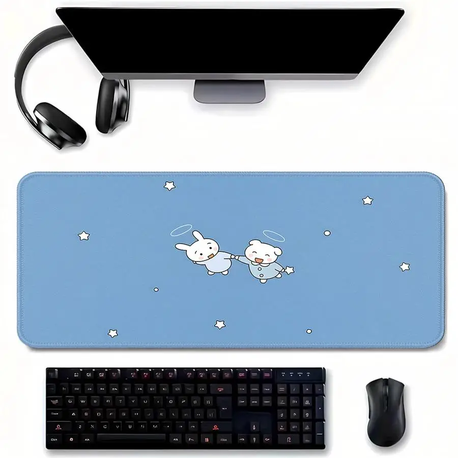 Cute Bunny Cloud Mouse Pad Game Console Pad office Pad Computer Laptop Pad Desk accessories Keyboard Mouse Pad Waterproof