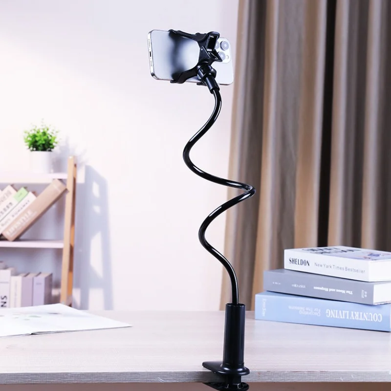 Adjustable 360 ° rotating portable lazy phone holder, suitable for bedside offices and homes, with clip