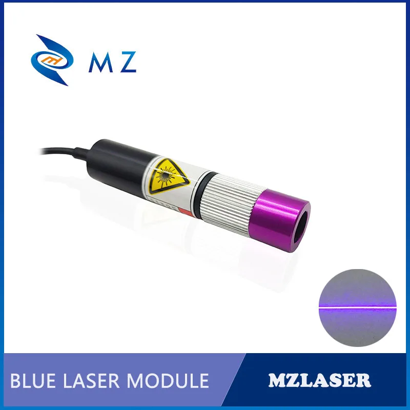 Compact Adjustable Focusing D16mm 405nm 50mW Blue And Violet UV Line Laser Module+Adapter+Power Supply