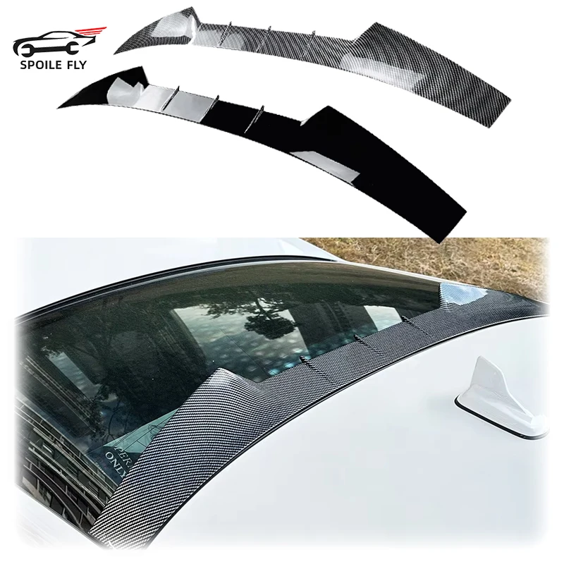 

2017 To 2024 For Audi A4 B9 Sedan Car Rear Trunk Roof Spoiler Wing Lip Splitter Cover By High Quality ABS Carbon Look Body Kit