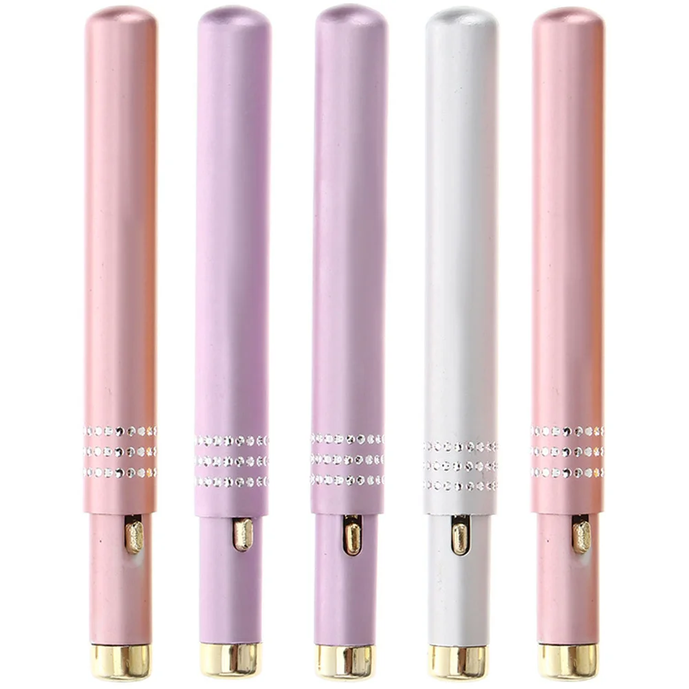 5 Pcs Retractable Lip Brush Balm Applicator Lipstick Metal Shell for Makeup Exfoliating Concealer Aluminum Alloy Travel