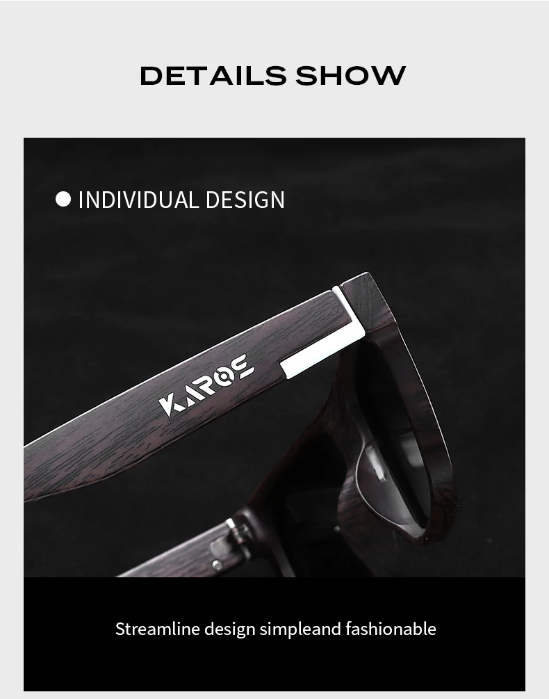 Karos Polarisierte Sonnenbrille, Unisex, UV400, Outdoor-Sportbrille zum Angeln, Radfahren, Wandern, Laufen, Reisen, Fahren, Brillen YZ2038 – Detail 6