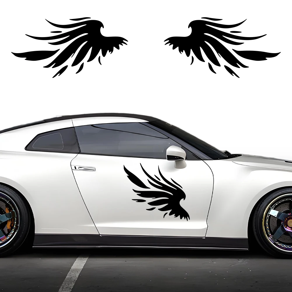 

Автомобильная наклейка с крыльями ангела, комплект наклеек, авто дверные боковые наклейки, водонепроницаемые наклейки из ПВХ для транспортных средств, внешние автомобильные аксессуары, украшение