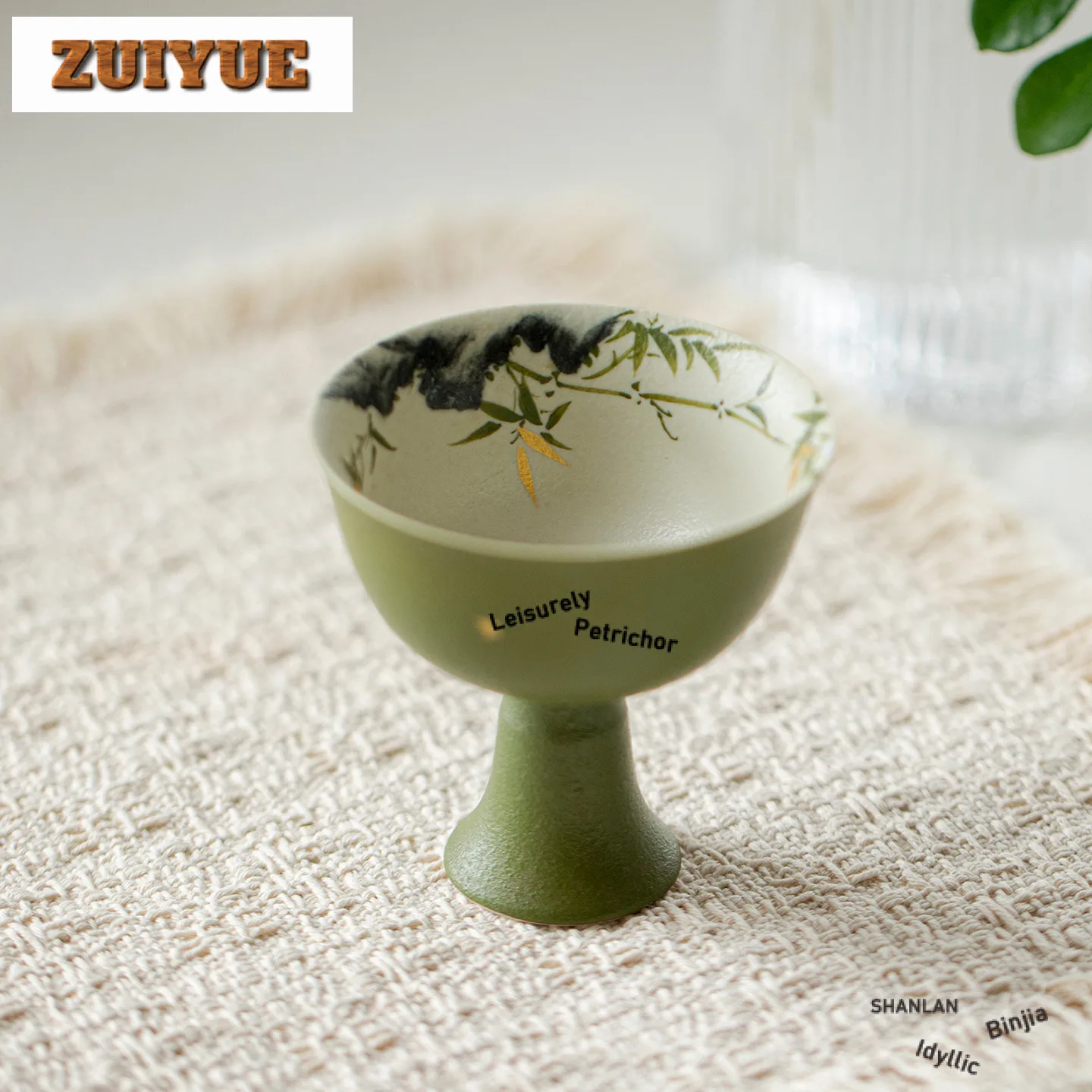 

2 шт./лот, ручная роспись, золотая бамбуковая чашка, древняя чайная чаша, милая чашка, чашка с ароматом для дегустации чая, чашки Chazhan Master, чайный сервиз, 60 мл