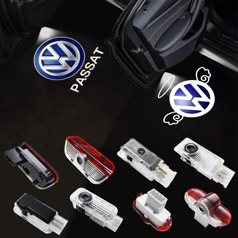 

2 шт. светодиодные проекторы-эмблемы для дверей автомобиля, лазерные проекторы-подсветка для Volkswagen Golf, Sharan, Scirocco, Magotan, LAVIDA, Caddy, Bora, Beetle