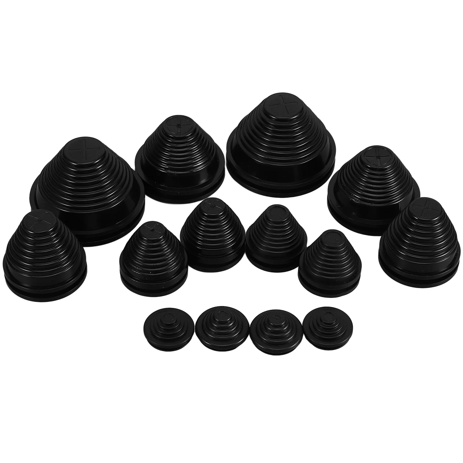 14 szt. Gumowych przelotek kablowych w kształcie wieży, osłony otworów na przewody do skrzynki elektrycznej, gumowe uszczelki przewodów, przelotki kablowe.