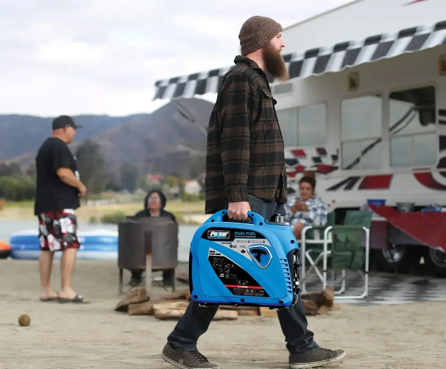 

[XMSJ-ограниченный запас, купить сейчас! ]2, портативный двухтопливный бесшумный инверторный генератор мощностью 200 Вт с USB-розеткой и параллельной способностью, CARB Com