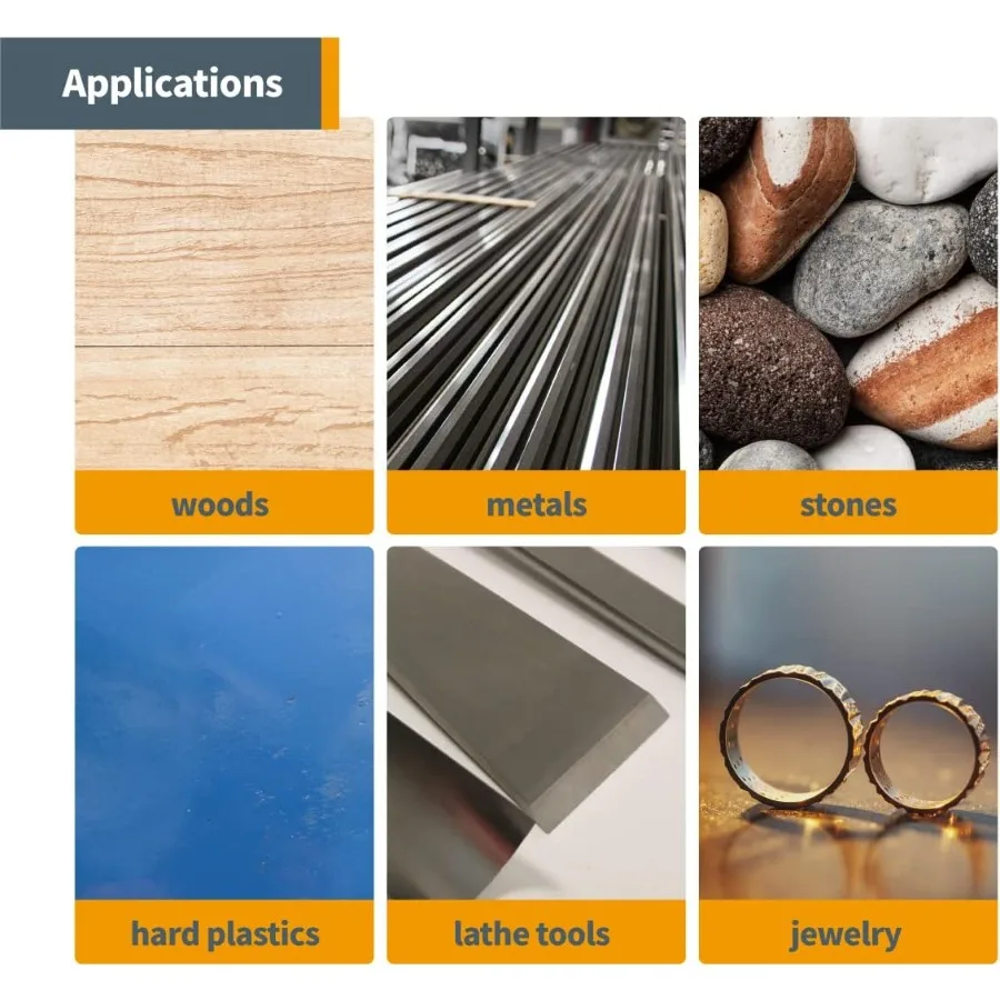 6인치 벤치 버퍼 보석 광택기(4개의 80겹 두꺼운 광택 휠 포함) - 광택 작업에 이상적인 벤치탑 광택기