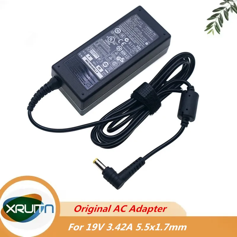 

Оригинальное зарядное устройство для ACER 19 В 3,42 А 5,5x1,7 мм SADP-65KB B ADP-65JH BB для ноутбука PA-1650-22 PA-1650-69 PA-1650-86