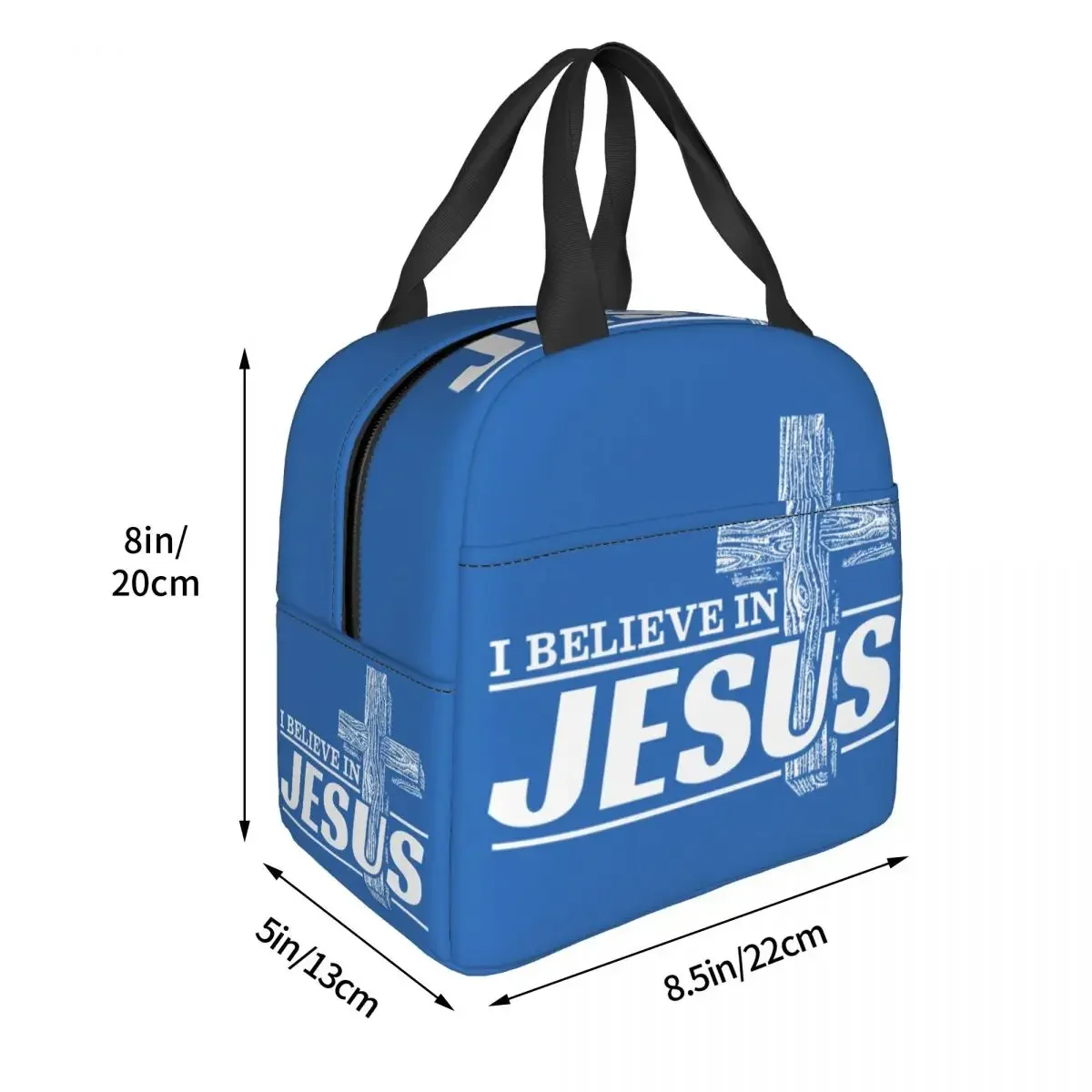 I Believe In  Christ Lunch Bag Thermal Cooler Insulated Bento Box Children for Women Work School Food Picnic Tote Bags