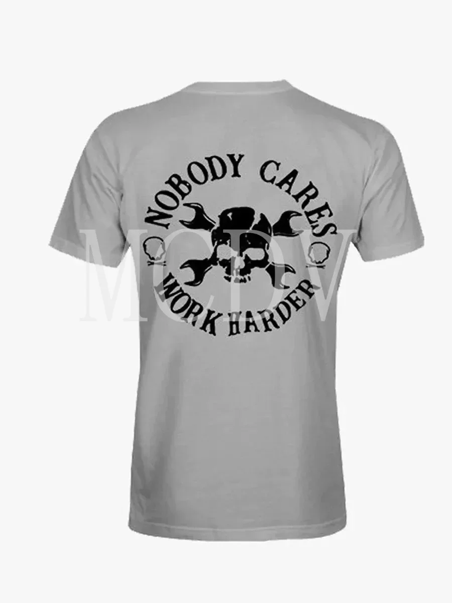 2023 Summer Men's Printed Casual Crew Neck Short Sleeve T-Shirt Nobody Cares 3D Printed T Shirt