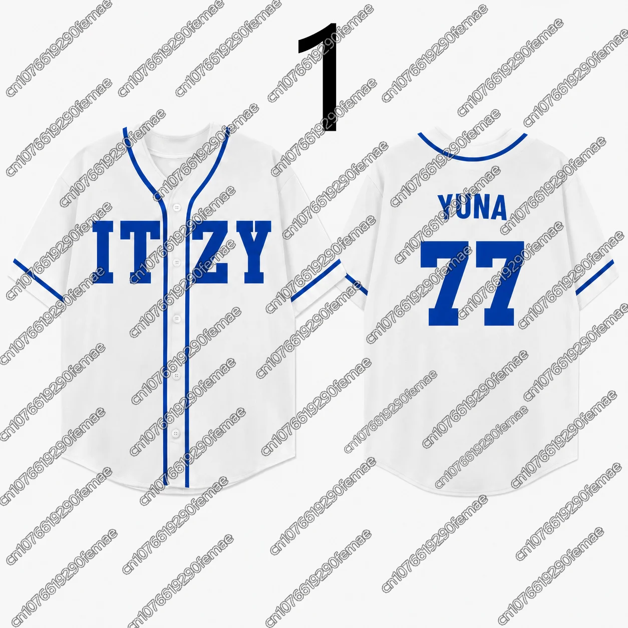 Vintage Baseball Jersey Loose T-Shirt, ITZY Inspired Name Number Design, Summer Music Festival Streetwear Sports Top