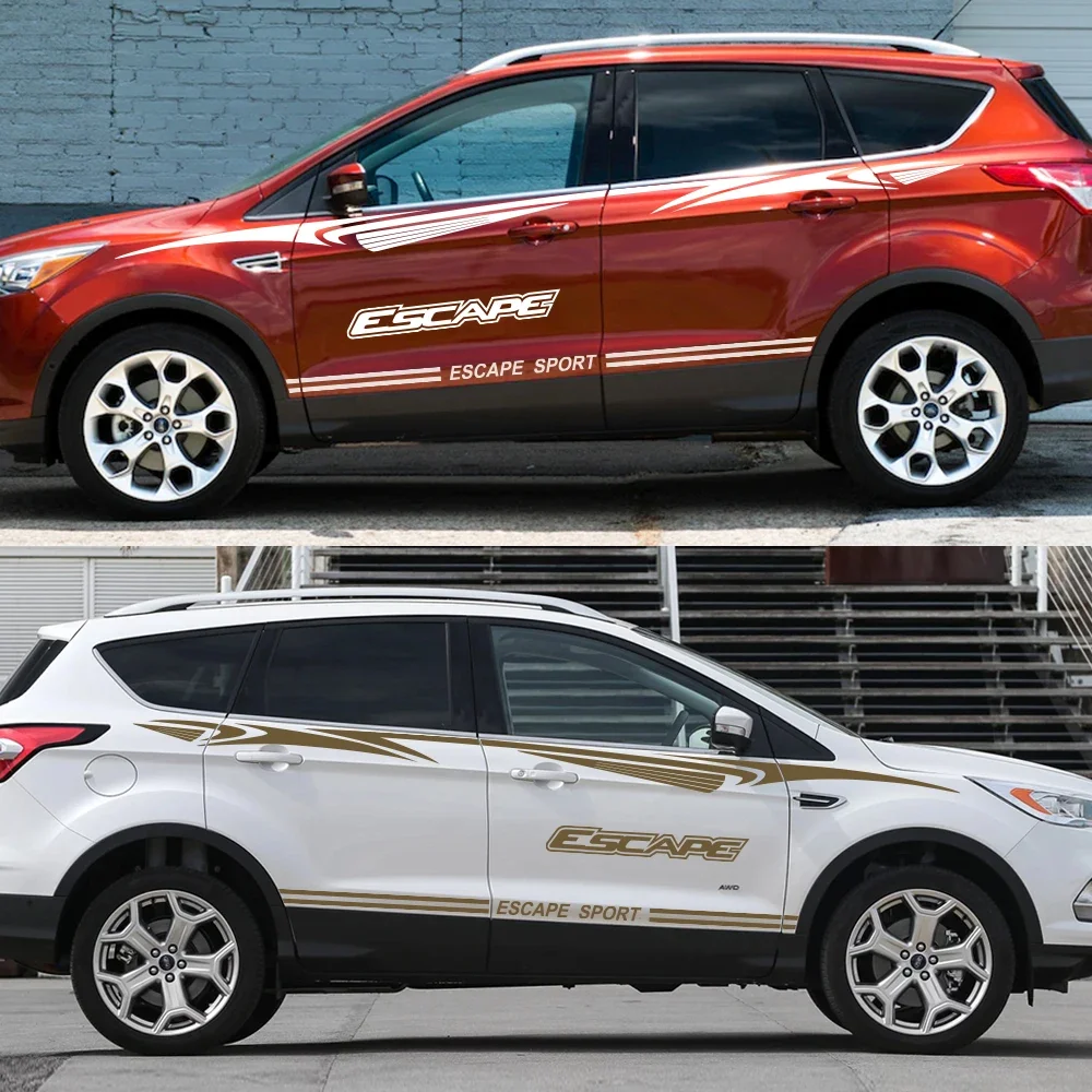 

Car Stickers For Ford Escape SUV Side Stripe Graphics Racing Sport Decoration Auto Vinyl Film Decor Decals Tuning Accessories